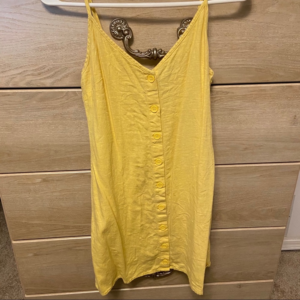 Yellow Buttoned Dress